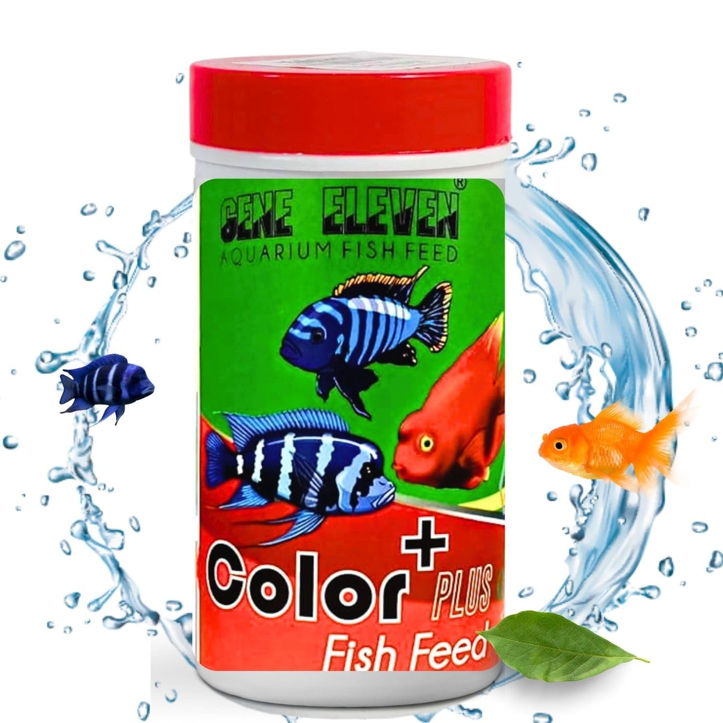 Aquatic Remedies Gene Eleven Colour Plus Fish Food, 100G | Natural Multi-Color Enhancing Fish Feed