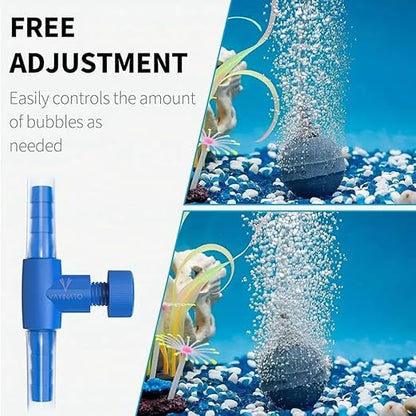 Petzlifeworld Aquarium (Blue) Air Flow Control Valve T Shaped Single Way Plastic Air Flow Control Regulator