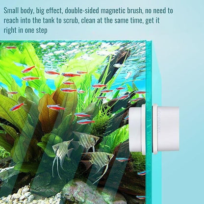 SOBO Mini Magnetic Aquarium Cleaner, Dual-Sided Algae Scraper, Suitable for Removing Algae from Both Sides of The Glass in The Fish Tank | Scratch-Free Algae Scrubber with Floating Design