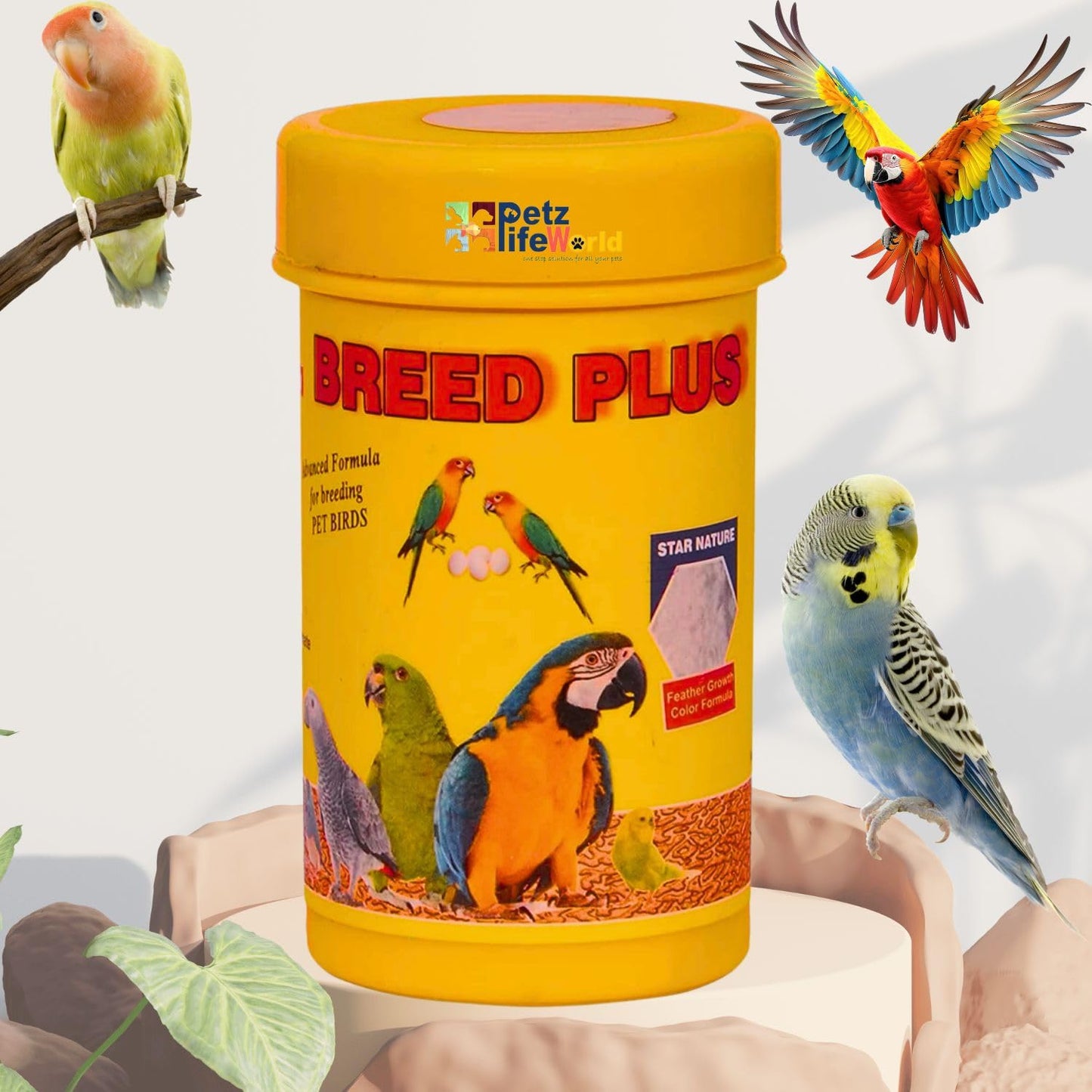 Breed Plus Birds Health Supplement, 50g Advanced Formula for Breeding Pet Birds