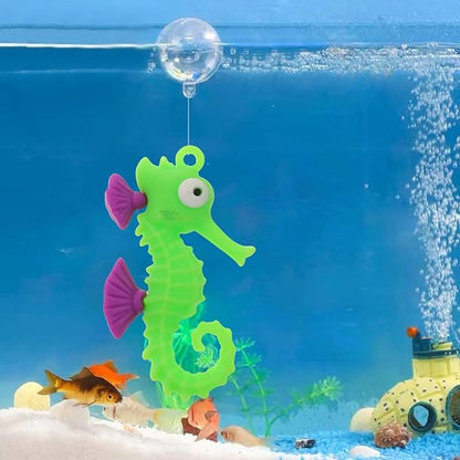 Petzlifeworld 1 Pcs Floating Sea Horse Fish Tank Decorations | Aquarium Floating Marine Animal World of Tanks Indoor Decor Floating Marine Animal Statue