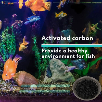 Petzlifeworld 250G Activated Carbon Pellets Aquarium Filter Media with Free Net Bag