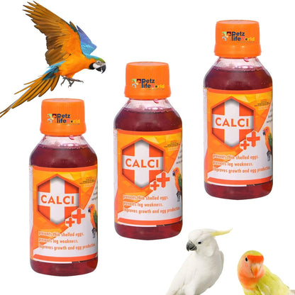 Birds Care Calci+ 30ML (Pack of 3) Oral Liquid Calcium Formula for All Birds Health Supplements