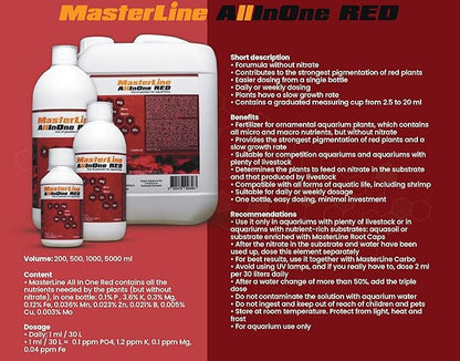 MasterLine All-In-One-Red is a complete fertilizer for red plants 200 ml