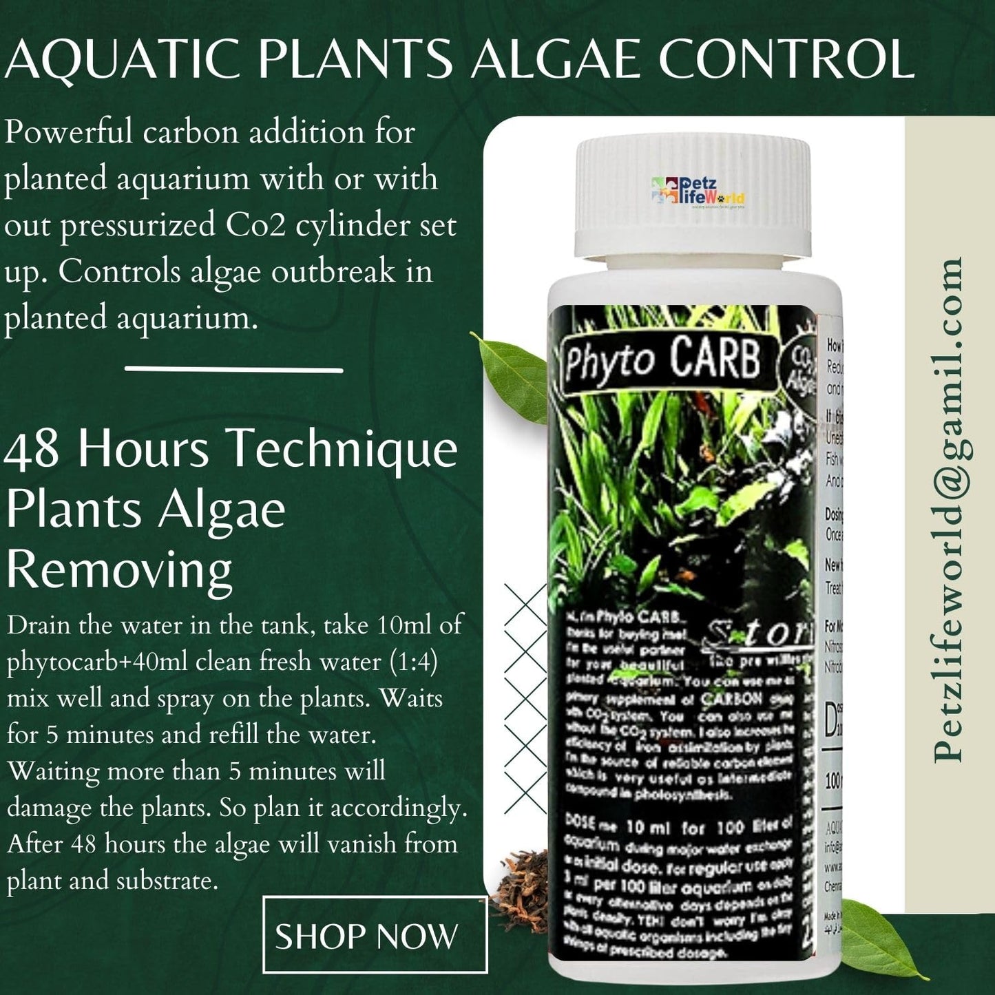 Aquatic Remedies (Pack of 3) Plant Health Formula-120ml & Plant Food-120ml & Phytocarb-100ml For Aquarium Planted Tank