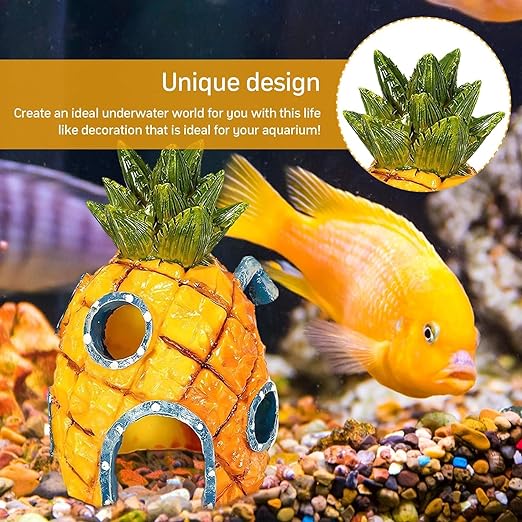 PetzLifeworld Colourfull Pipeapple House Aquarium Fish Tank