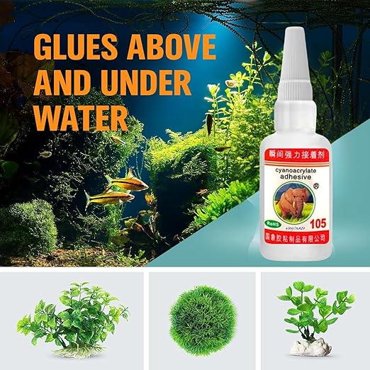 Petzlifeworld 50ML Red (1 Pcs) Elephant Glue for Rock, Driftwood, Aquarium Plants Aquascaping Tool