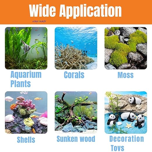 Petzlifeworld 50ML Red (1 Pcs) Elephant Glue for Rock, Driftwood, Aquarium Plants Aquascaping Tool