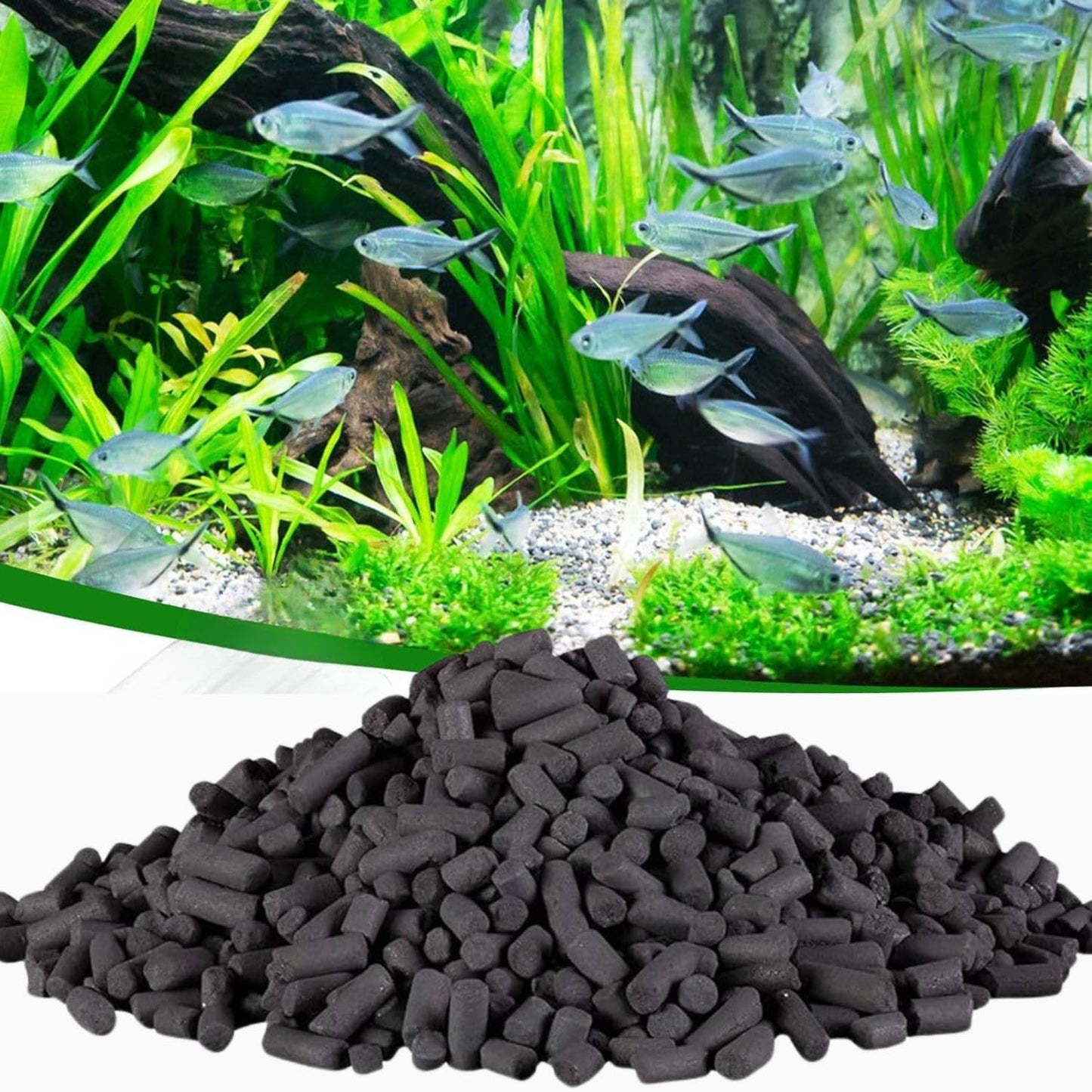 Petzlifeworld 250G Activated Carbon Pellets Aquarium Filter Media with Free Net Bag