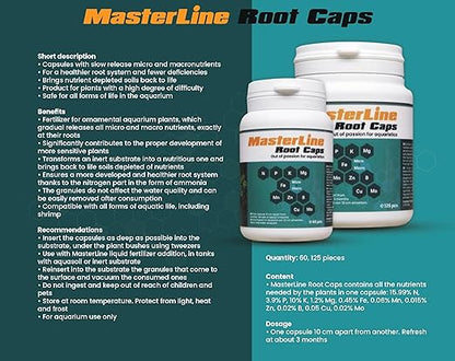 MasterLine Root Caps 60 pcs (Planted Aquarium Root Capsules)