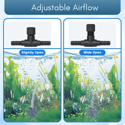 Petzlifeworld Aquarium (Black) Air Flow Control Valve T Shaped Single Way Plastic Air Flow Control Regulator