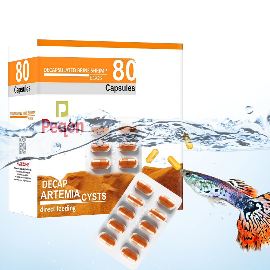 Peqon Decapsulated Brine Shrimp Eggs, No Hatching Required | Shell-Free, High-Protein Nutritional Feed