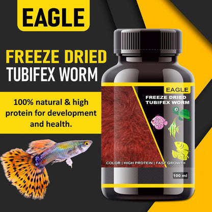 Eagle Freeze Dried Tubifex Worm 100ML | Colour | High Protein