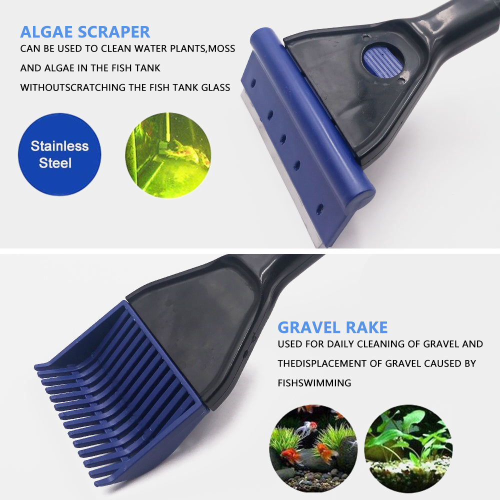 Buy Vayinato Green 5 In 1 Aquarium Cleaning And Maintenance Kit With Fish  Net Algae Scrapper Online at Best Prices in India - JioMart.