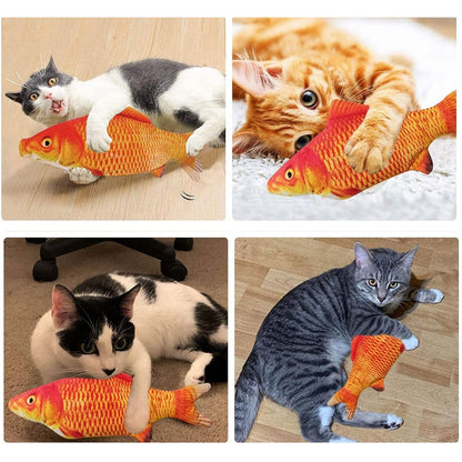 Petzlifeworld 2pcs Realistic Gold Fish Plush Chew Toys for Cats | Soft, Durable Chew & Teething Toys for Small Breeds