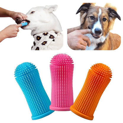 PetzLifeworld  3 Pcs (Single Finger) Silicone Dog & Cat Finger Toothbrush | All-Around Dental Care for Dogs, Puppies & Cats