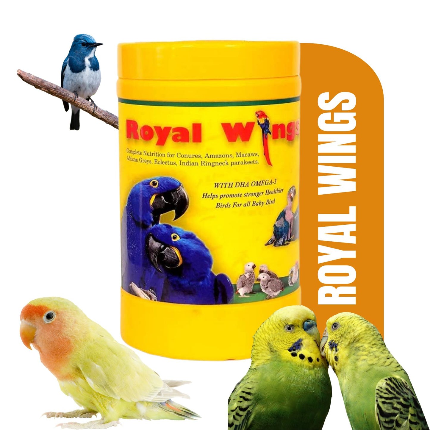 Star Farms Royal Wings Baby Bird Hand Feeding Formula with DHA Omega 3, 500g