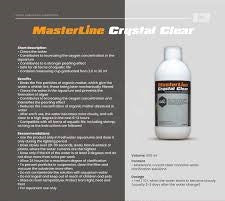 Masterline Crystal Clear - 500 ML Clears The Water Contributes To Increasing The Oxygen Concentration In The Aquarium