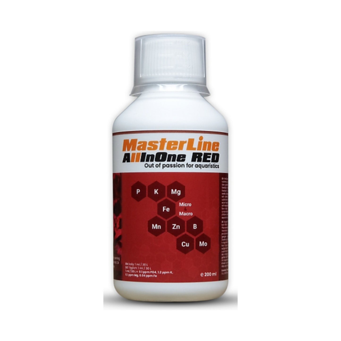 MasterLine All-In-One-Red is a complete fertilizer for red plants 200 ml