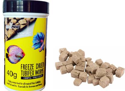 Champion Freeze Dried Tubifex Worms 40G | High Protein Food For all Tropical Fish - PetzLifeWorld