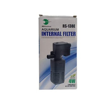 RS Electricals Aquarium Mini Fish Tank Internal Filter (RS-138E | 4W | 400L/H)