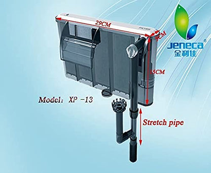 Jeneca XP-13 Aquarium Hang On Filter with Surface Skimmer | Power : 4.8W | Flow : 290 L/H