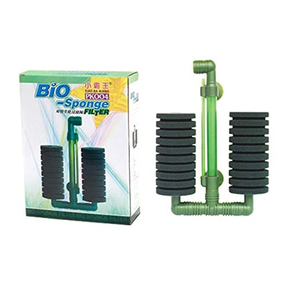 PK-004 Aquarium Black with Green Bio Sponge Filter for Aquarium Fish Tank  | Double Side Sponge