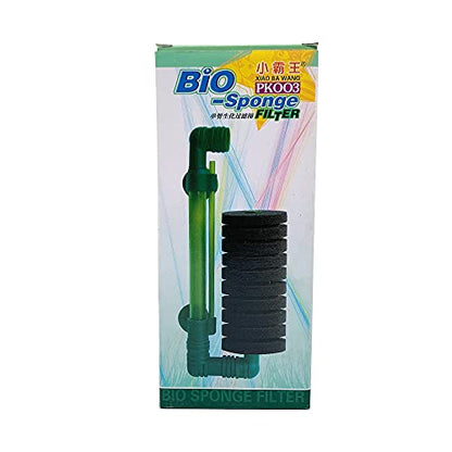 PK-003 Aquarium Black with Green Bio Sponge Filter for Aquarium Fish Tank |Single Side Sponge)