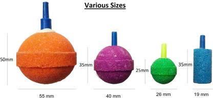 Petzlifeworld 50MM Aquarium Round Shaped Coloured  Airstone ( Pack of 5) - PetzLifeWorld