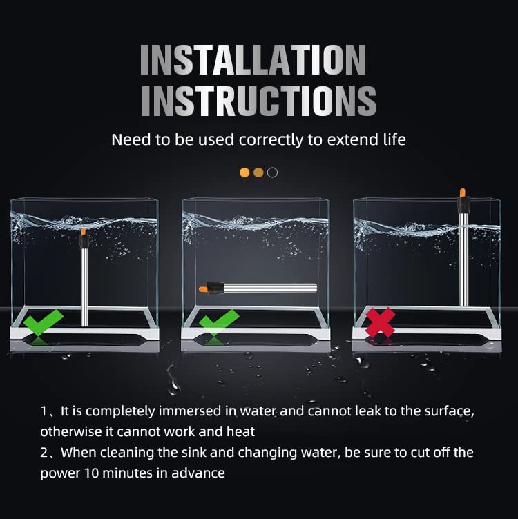 RS Electrical Semi Automatic 50Watts High Glass Aquarium Heater With S ...