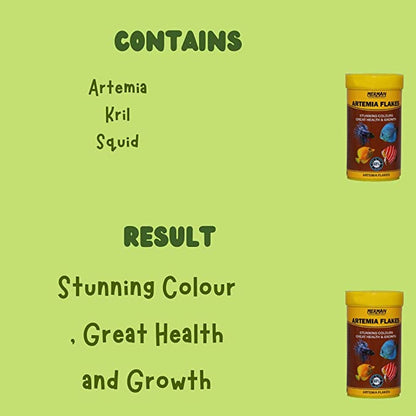 Merman Artemia Flakes Natural Aquarium Flakes Fish Food 55g | 54% Protein | for Stunning Colour and Health