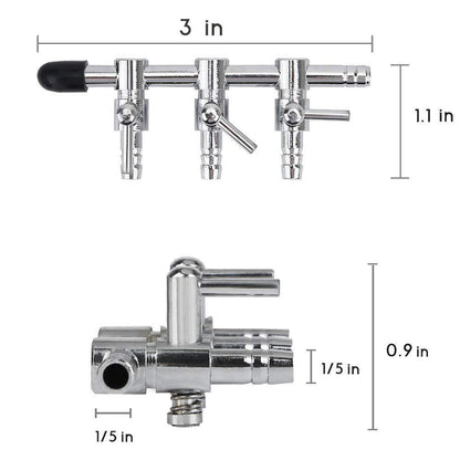 Aquarium Tank Air Flow Distributor Splitter Control - PetzLifeWorld