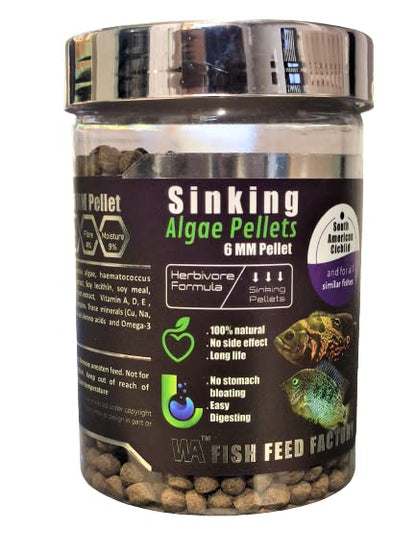 WA Sinking Algae Pellets 500 ML (270G) | South American Cichlids and for All Similar Fishes