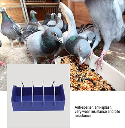 Petzlifeworld Small Poultry Plastic Food Tray(21 cm) for Pigeon, Chicken & Pets Garden Outdoor Use, Ground Bird Feeder (Blue)