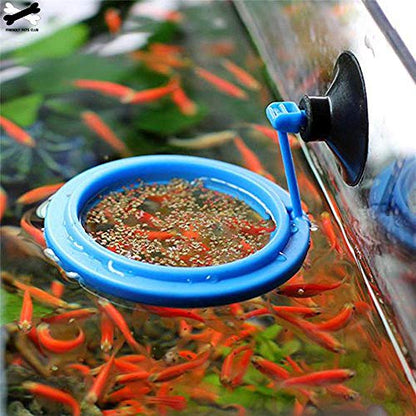 PetzLifeworld Aquarium Fish Tank Floating Fish Feeding Ring with Suction Cup