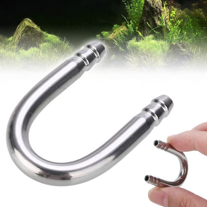 PetzLifeworld Stainless Steel Aquarium Fish Tank U Bend for Diffuser Airtube