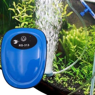 RS Electrical RS-313 AC/DC Aquarium Air Pump with Airtube and Airstone | Power: 1W | Flow :1.5L/min)