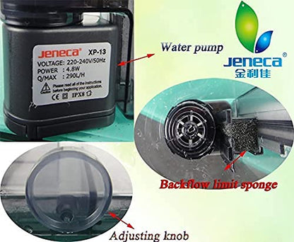 Jeneca XP-13 Aquarium Hang On Filter with Surface Skimmer | Power : 4.8W | Flow : 290 L/H