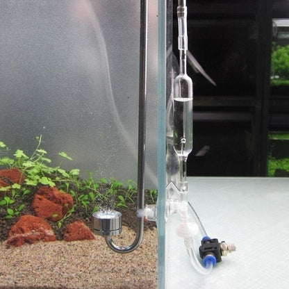 Planted Aquarium Glass Co2Bubble Counter With Sucker , Check Valve and Free 2 Meter Co2 Tube