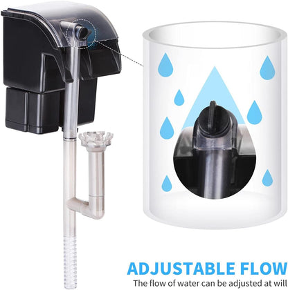 RS Electricals RS-1000 Aquarium Hang on Filter | Power: 2W | Flow: 600 L/H