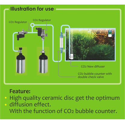 Top Aqua Aquarium Co2 Diffuser Large - PetzLifeWorld