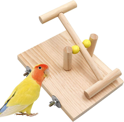 Petzlifeworld Birds Cage Natural Wooden Perch Seesaw Toy for Parrot, Parakeet, Budgie, Cockatiel, Love Birds,.. etc