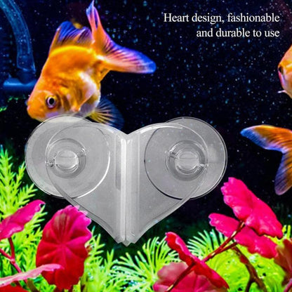 Petzlifeworld Plastic Aquarium Fish Tank Divider Sheet Holder Heart Sucker Clip (Pack of 2)