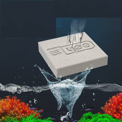 Yee Nano Bio Block Ceramic Brick Filter Media for Marine and Fresh Water Aquarium Fish Tank (10 * 10 * 2 cm) Pack of 2 Nos