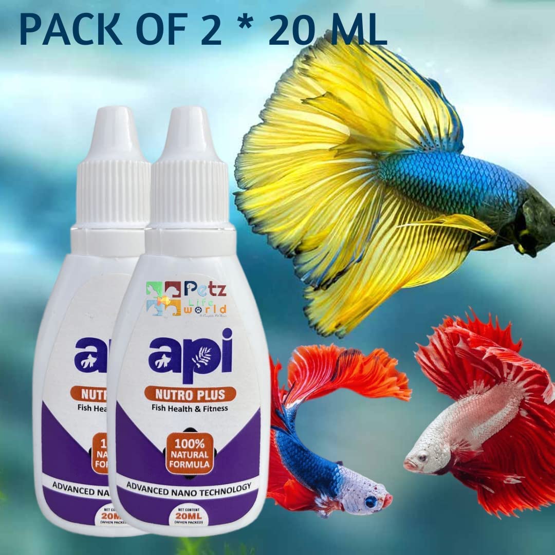 API Nutro Plus 100 Natural Fish Feed Additives Vitamins For Aquarium PetzLifeWorld