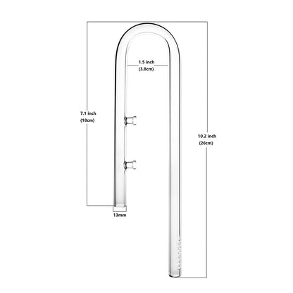 Aquarium Glass Lily Pipe 13mm Plant Inflow and Lily Pipe Outflow for 12/16mm Tube - PetzLifeWorld