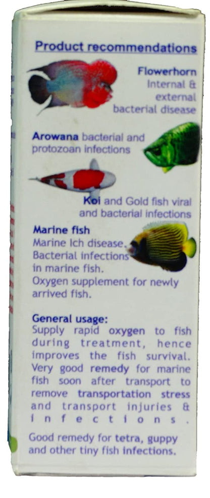 Aquatic Remedies Zeal Oxy Cure, 20G | Invertebrate safe medication powder. Anti bacterial, Anti viral, and Anti parasitic. reef safe. Supply immediate oxygen.