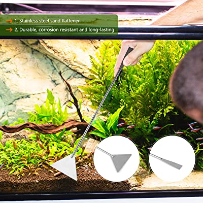 Aquascaping Stainless Steel Sand Flatner Substrate Scaptula 32 cm Aquarium Tools - PetzLifeWorld