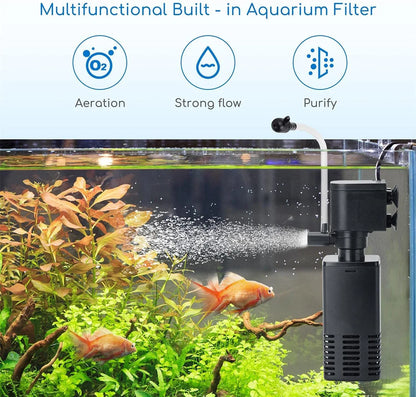 Bluepet Aquarium Fish Tank Internal Filter (BL-400F | 4W  | 400L/H)