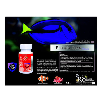 Billion Bacteria R2O Pro Ich Cure Reef Safe White Spot Treatment For Marine Fish 50g